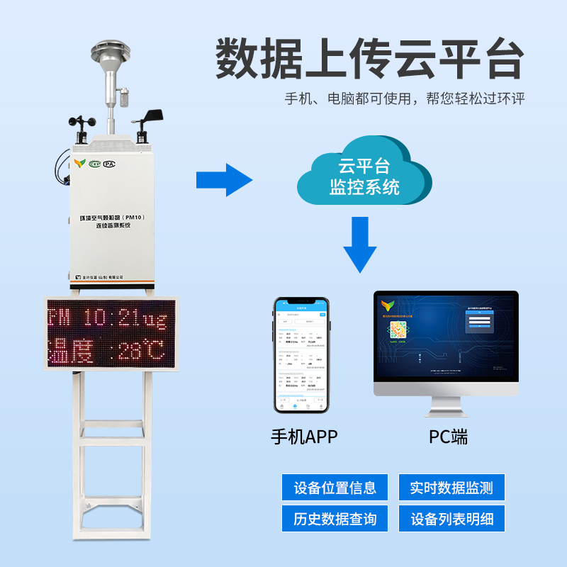 工地24小时在线扬尘监测系统,帮您环保联网