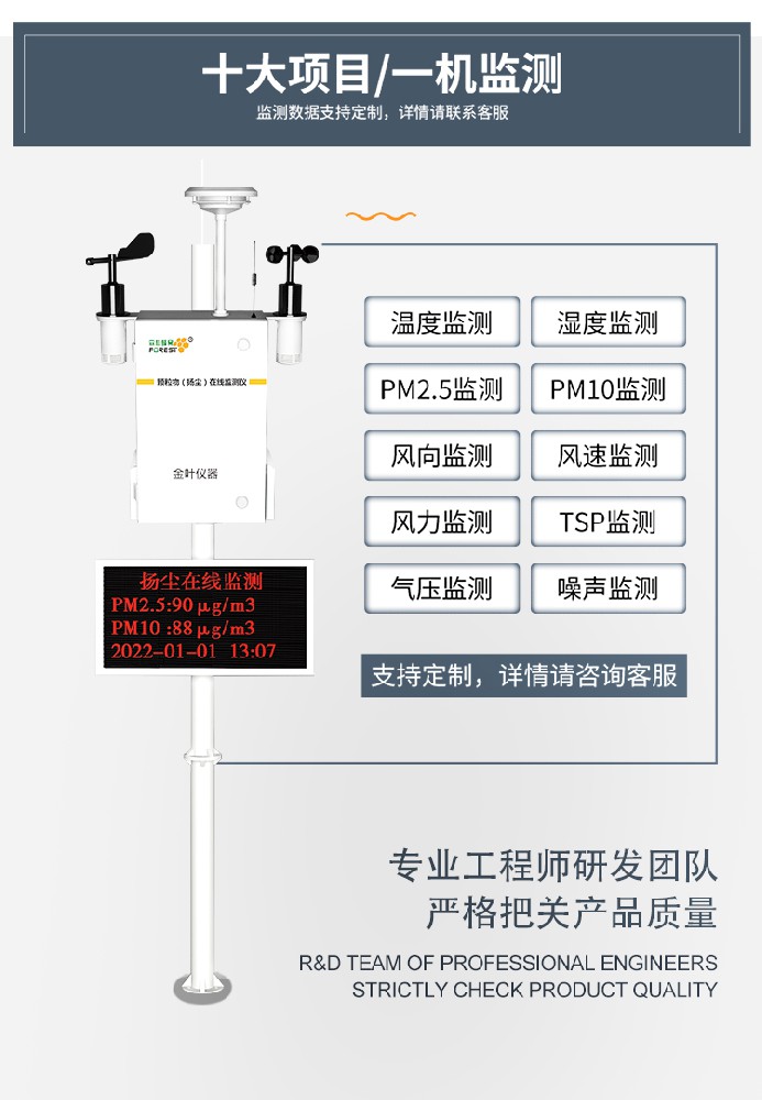 扬尘噪音监测系统——环境空气质量实时监控