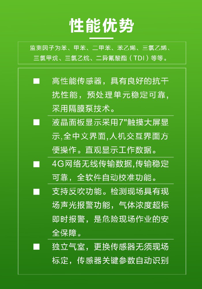 VOCs在线监测仪器技术优势和特点